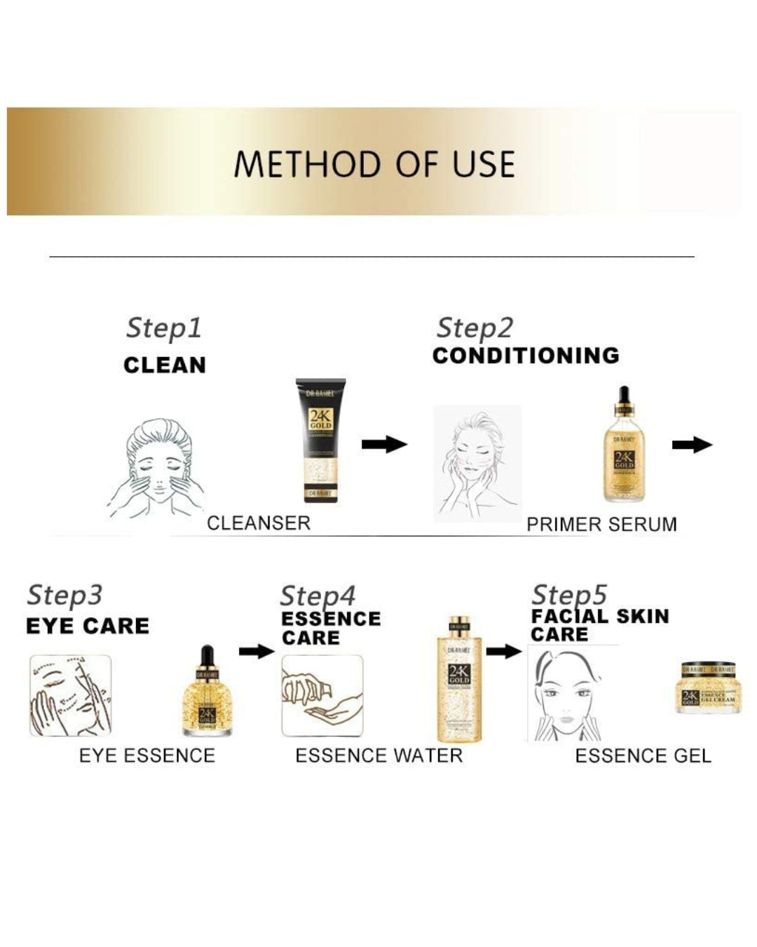 24K Radiance Anti-Aging Primer Face Serum Gold 100 ml