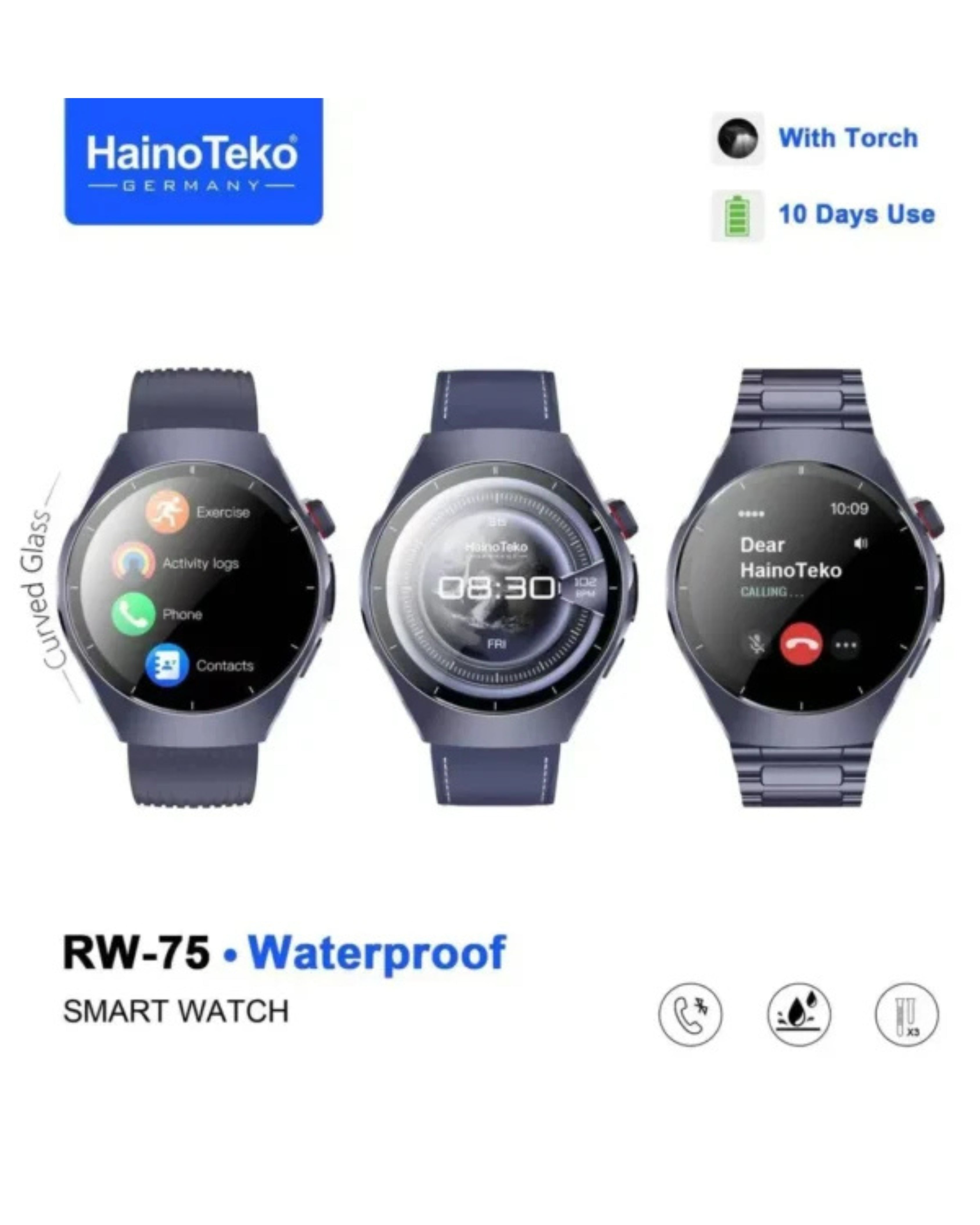 HainoTeko RW-75 Waterproof Smart Watch for Men