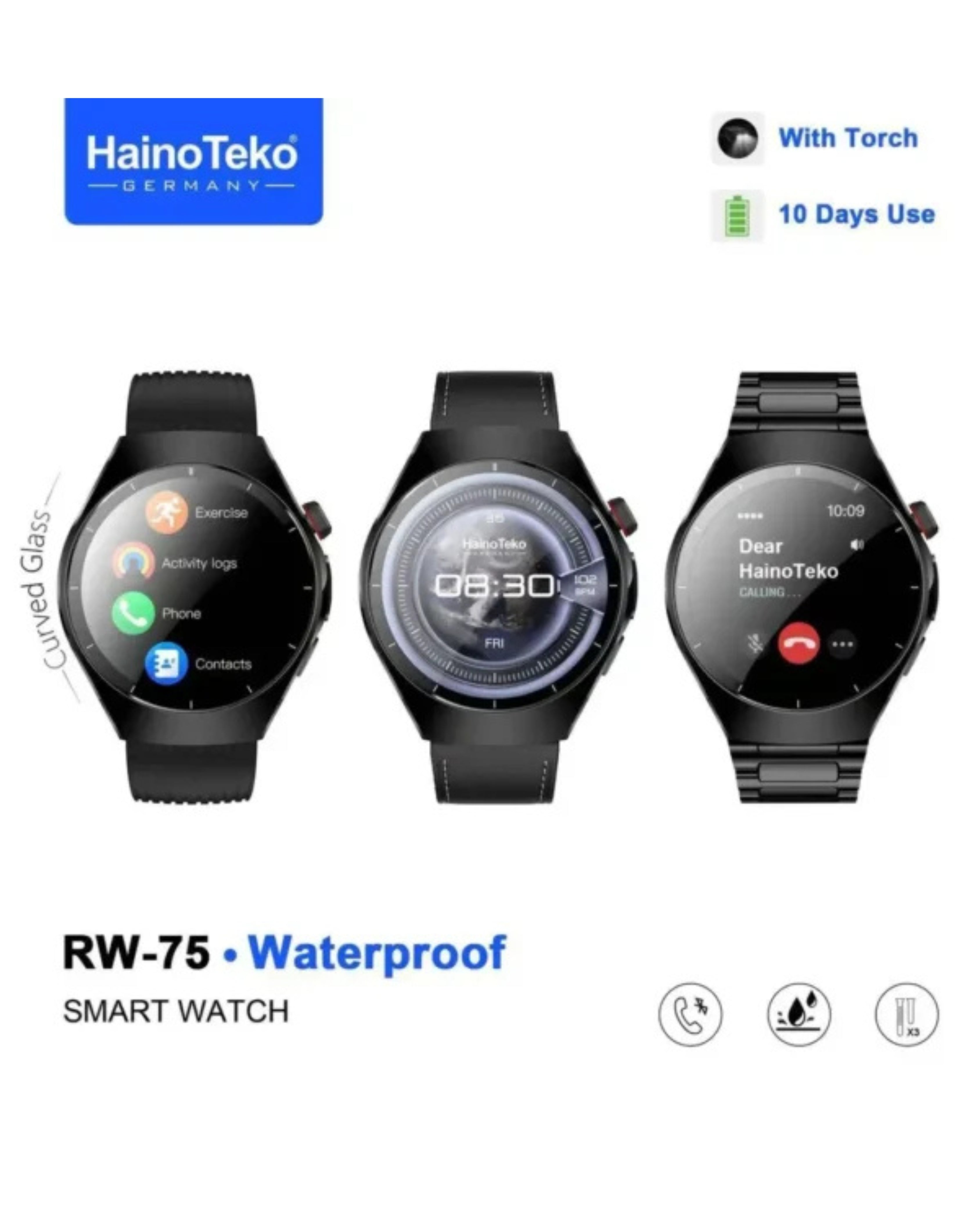 HainoTeko RW-75 Waterproof Smart Watch for Men