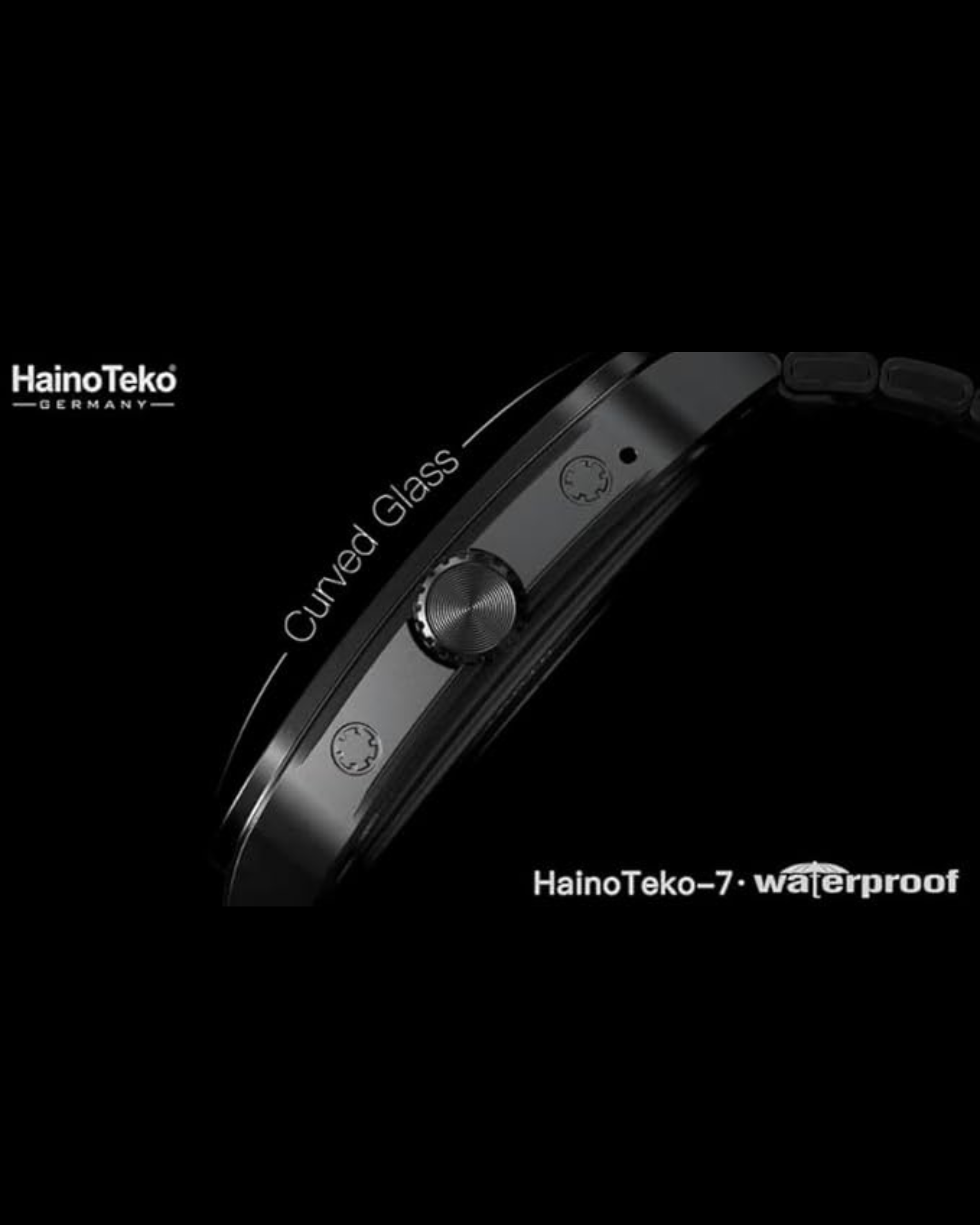 HainoTeko 7 Waterproof Curved AMOLED Diplay Smart Watch With 3 Pair Strap