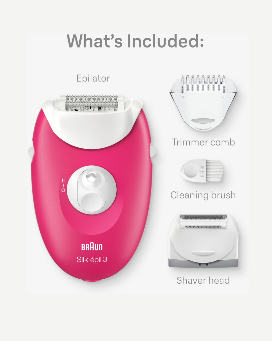 Braun Silk-Epil 3 Epilator with Shaver & Trimmer Heads