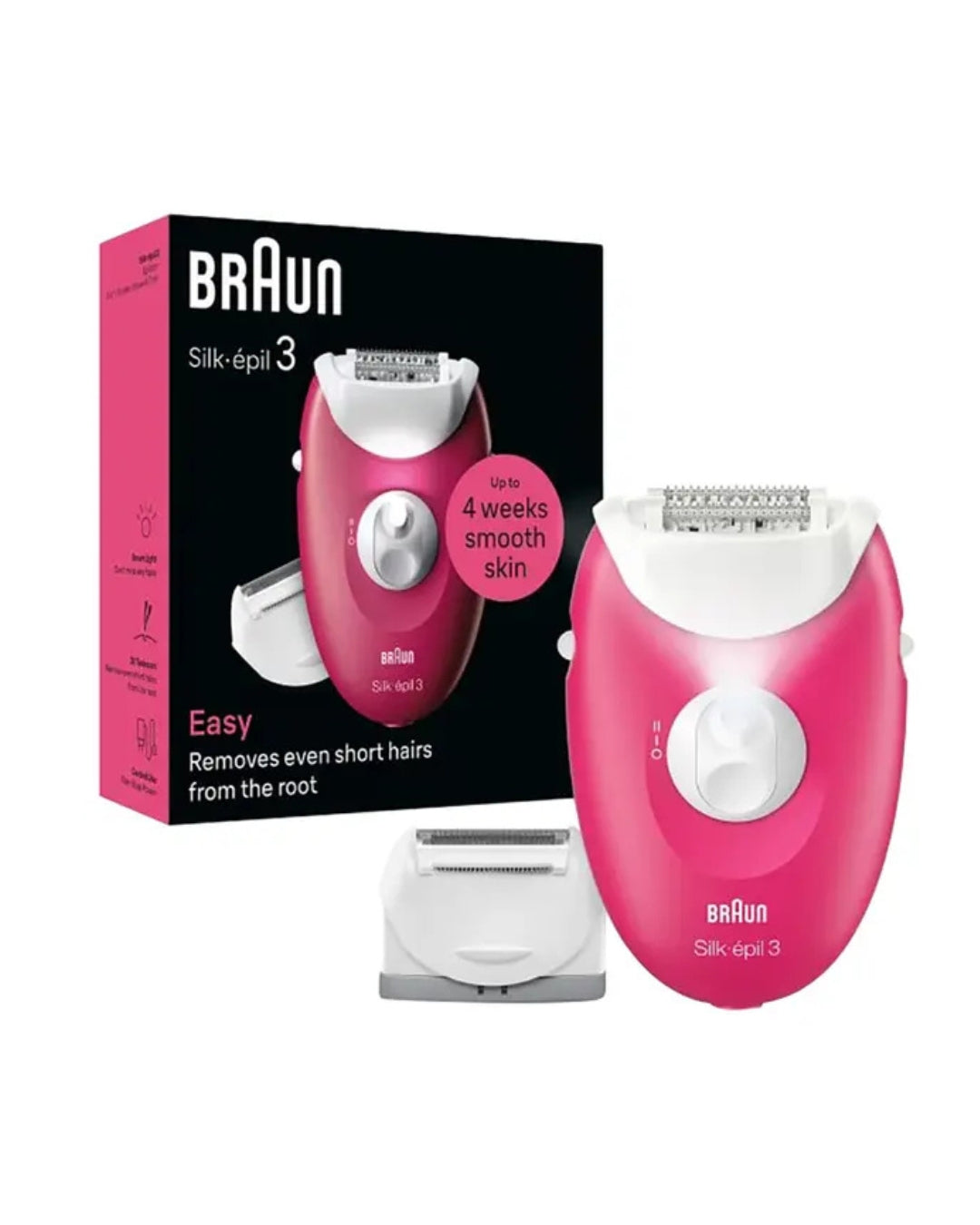 Braun Silk-Epil 3 Epilator with Shaver & Trimmer Heads