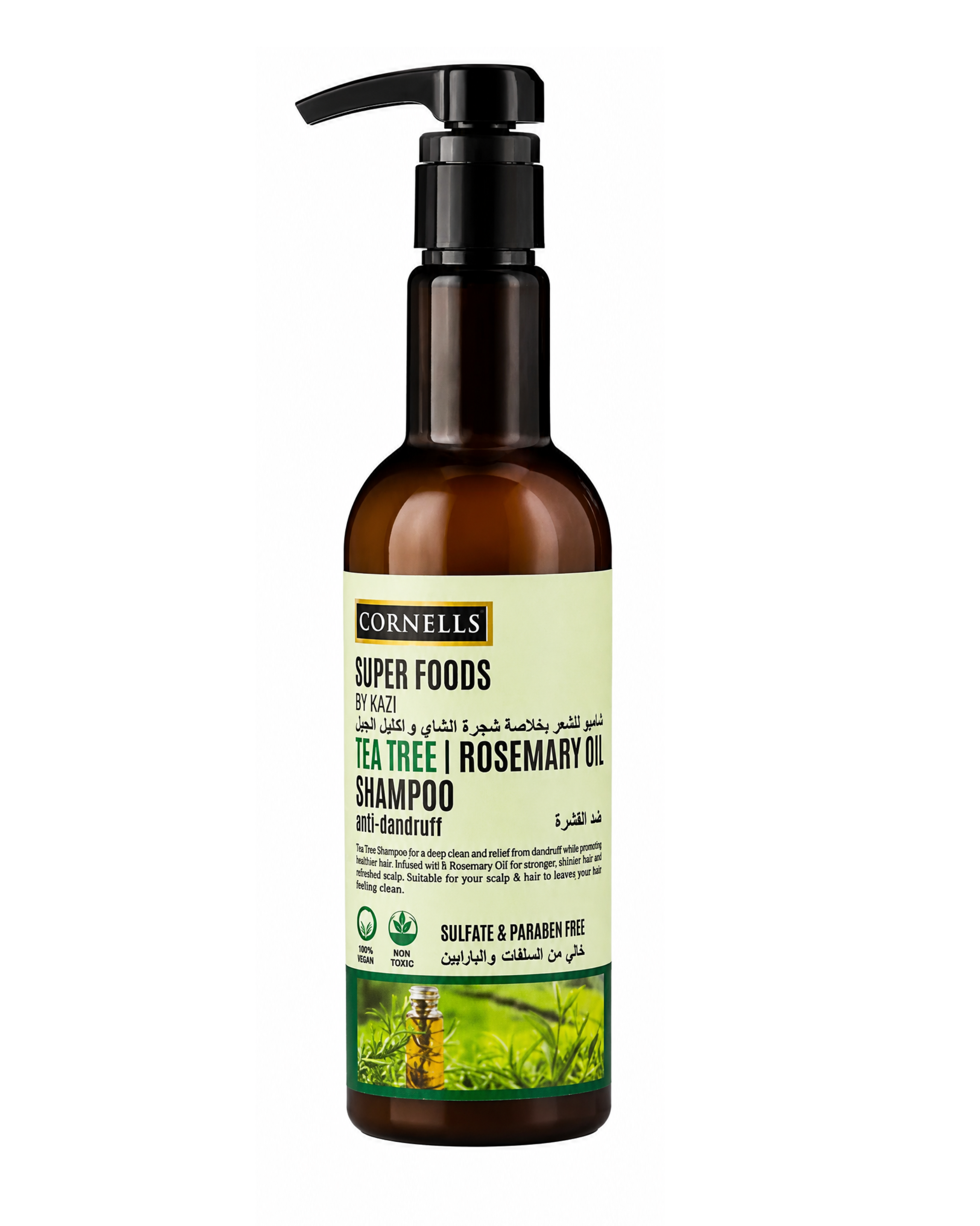 Cornells Super Foods Tea Tree & Rosemary Oil Shampoo – Anti Dandruff