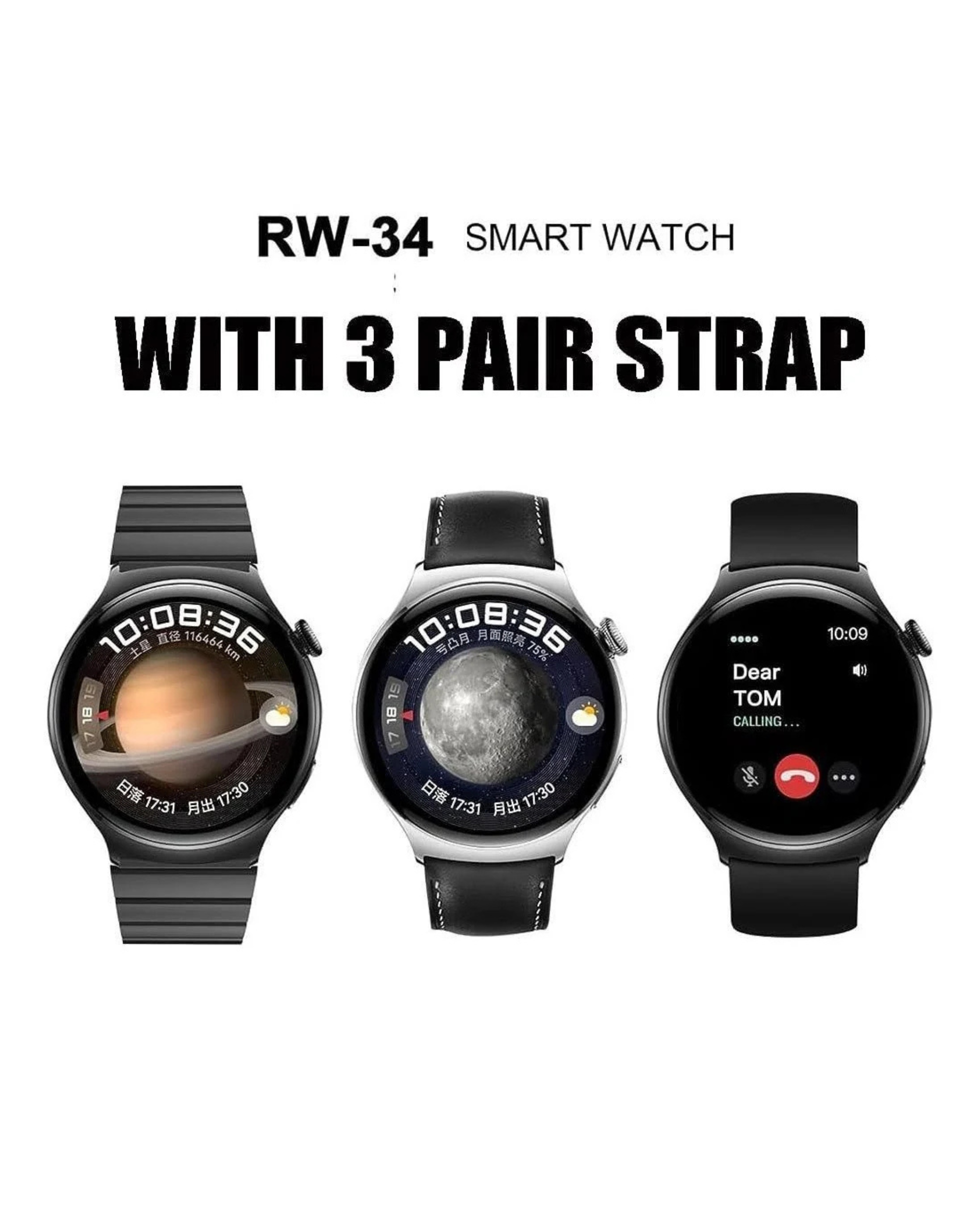Haino Teko RW-34 AMOLED Display Smart Watch for Men