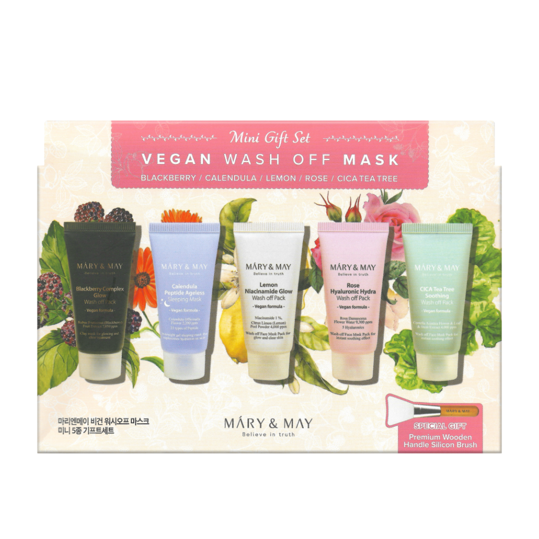 Vegan Wash off Mask Mini Gift Set - 5 Pcs - FineLook