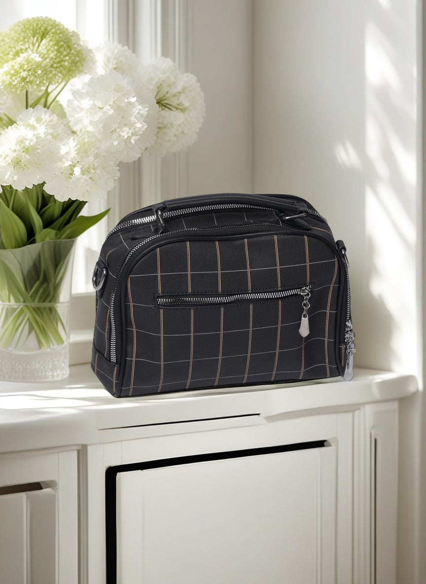 Elegant Structured Crossbody & Top Handle Handbag for Women – Multi-Pocket Everyday Shoulder Bag with Adjustable Strap
