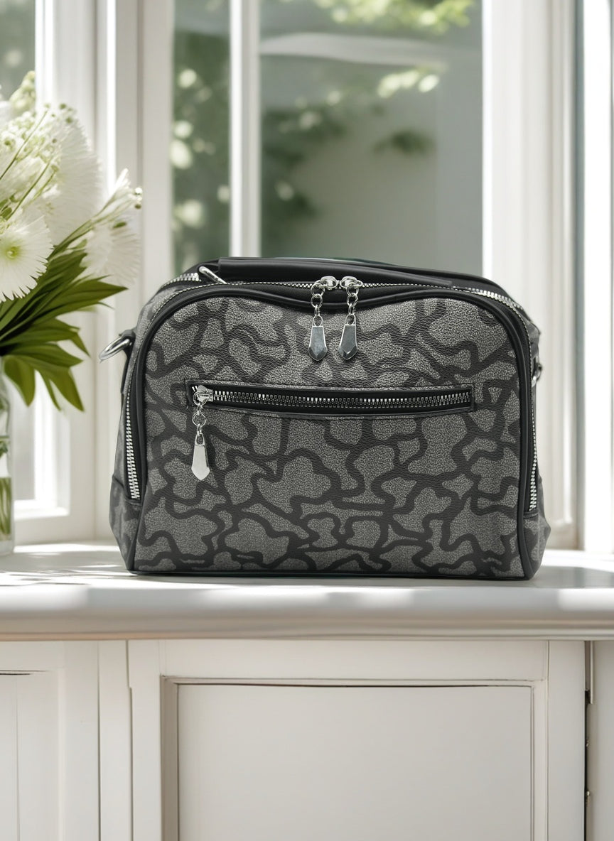 Elegant Structured Crossbody & Top Handle Handbag for Women – Multi-Pocket Everyday Shoulder Bag with Adjustable Strap