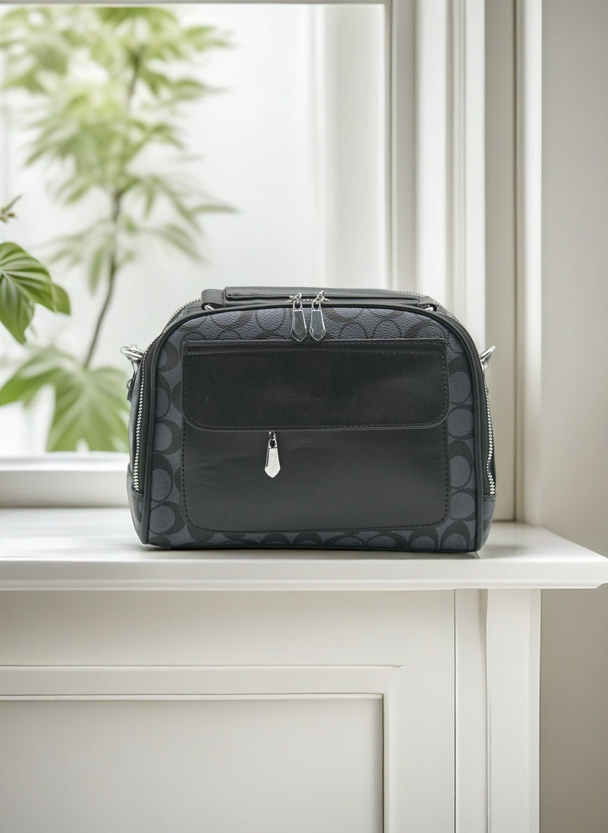 Elegant Structured Crossbody & Top Handle Handbag for Women – Multi-Pocket Everyday Shoulder Bag with Adjustable Strap