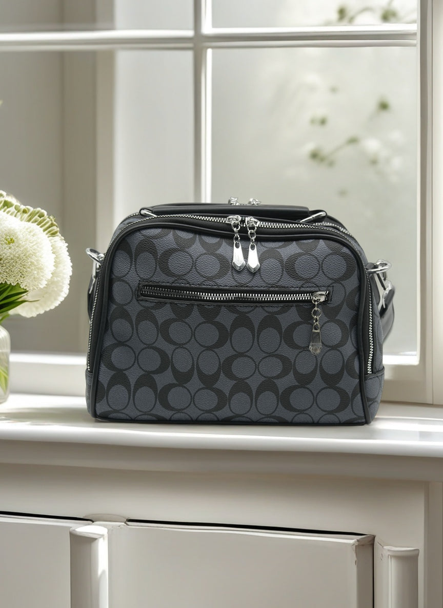 Elegant Structured Crossbody & Top Handle Handbag for Women – Multi-Pocket Everyday Shoulder Bag with Adjustable Strap