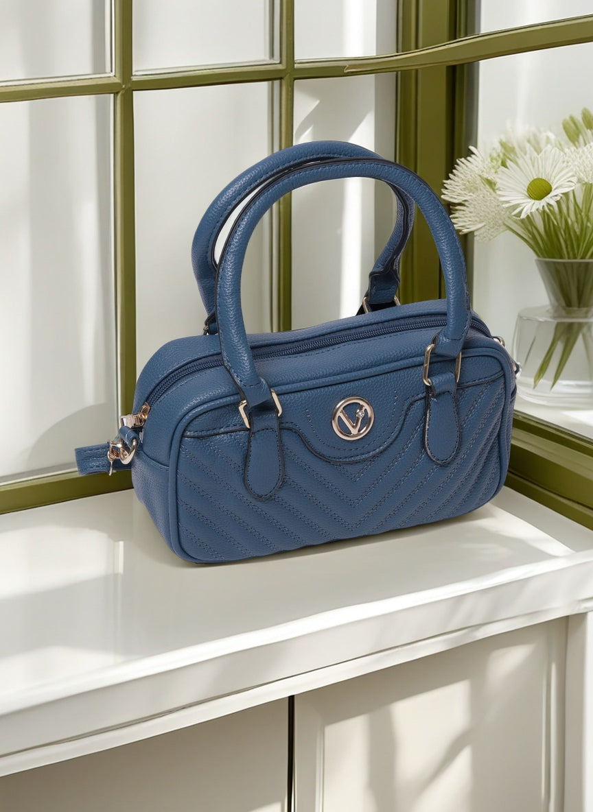 Elegant Chevron Quilted Top-Handle Handbag – Versatile Satchel Bag
