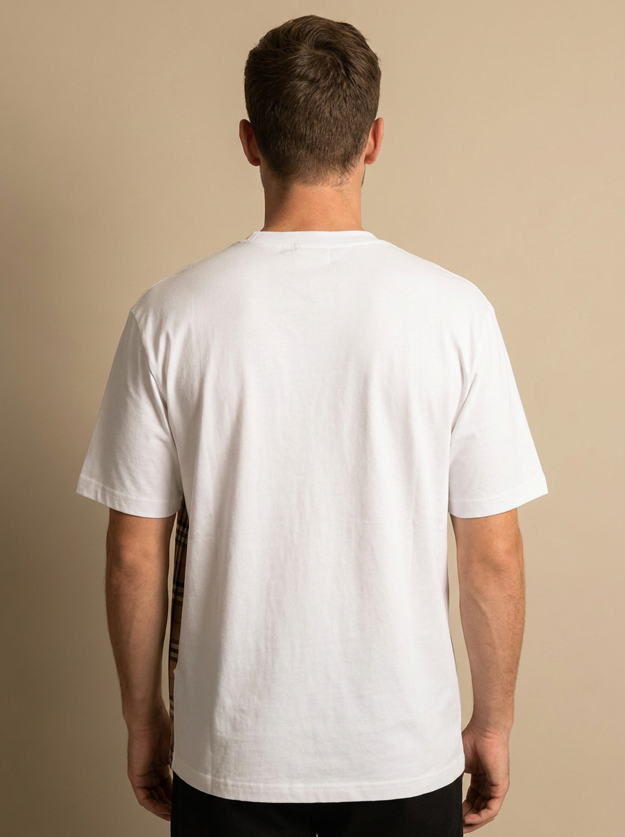 Men’s Heritage Cotton Pocket T-Shirt – Signature Check Contrast