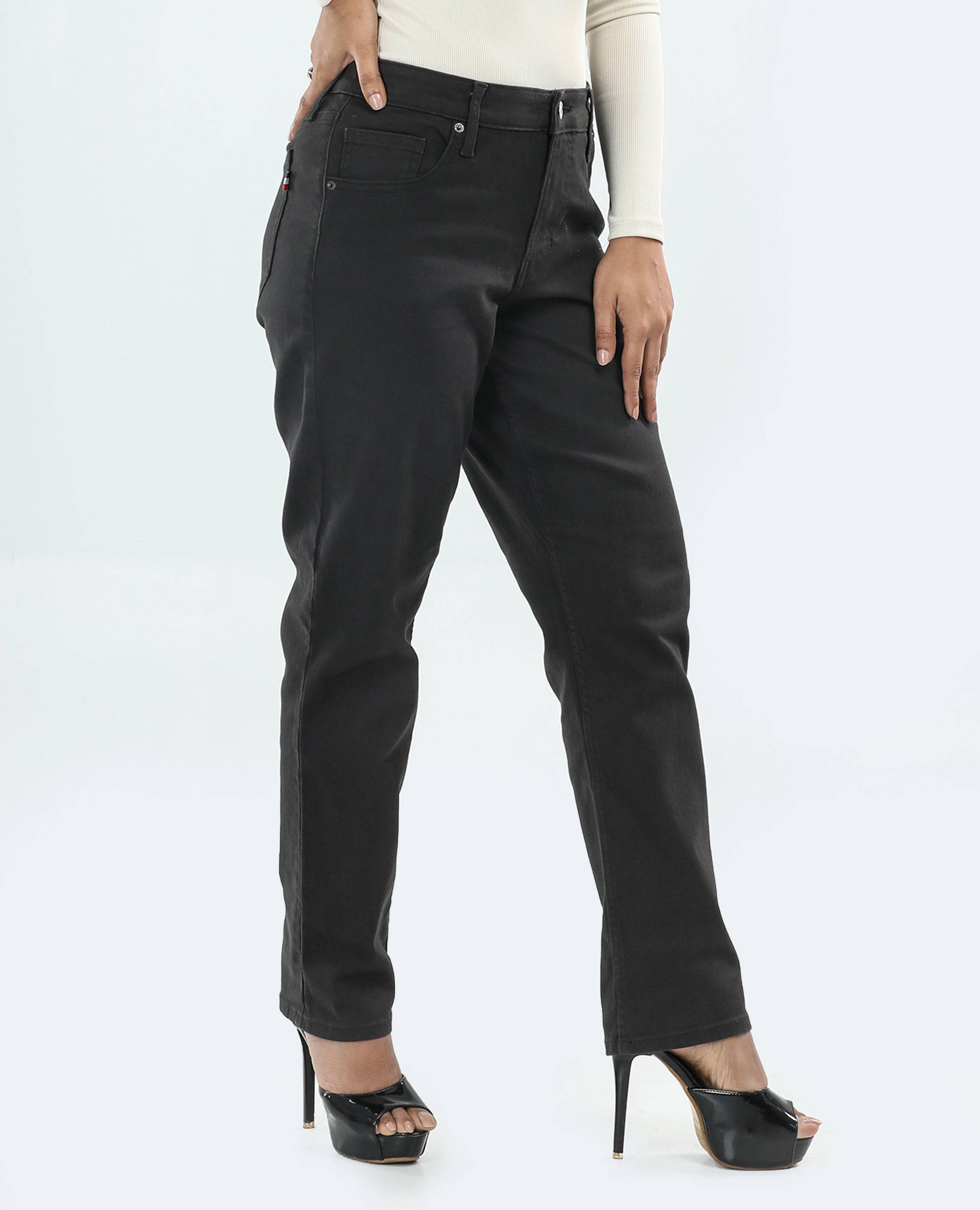 Wide_Leg_Jeans_for_Women_FineLook_Black_color_right side picture