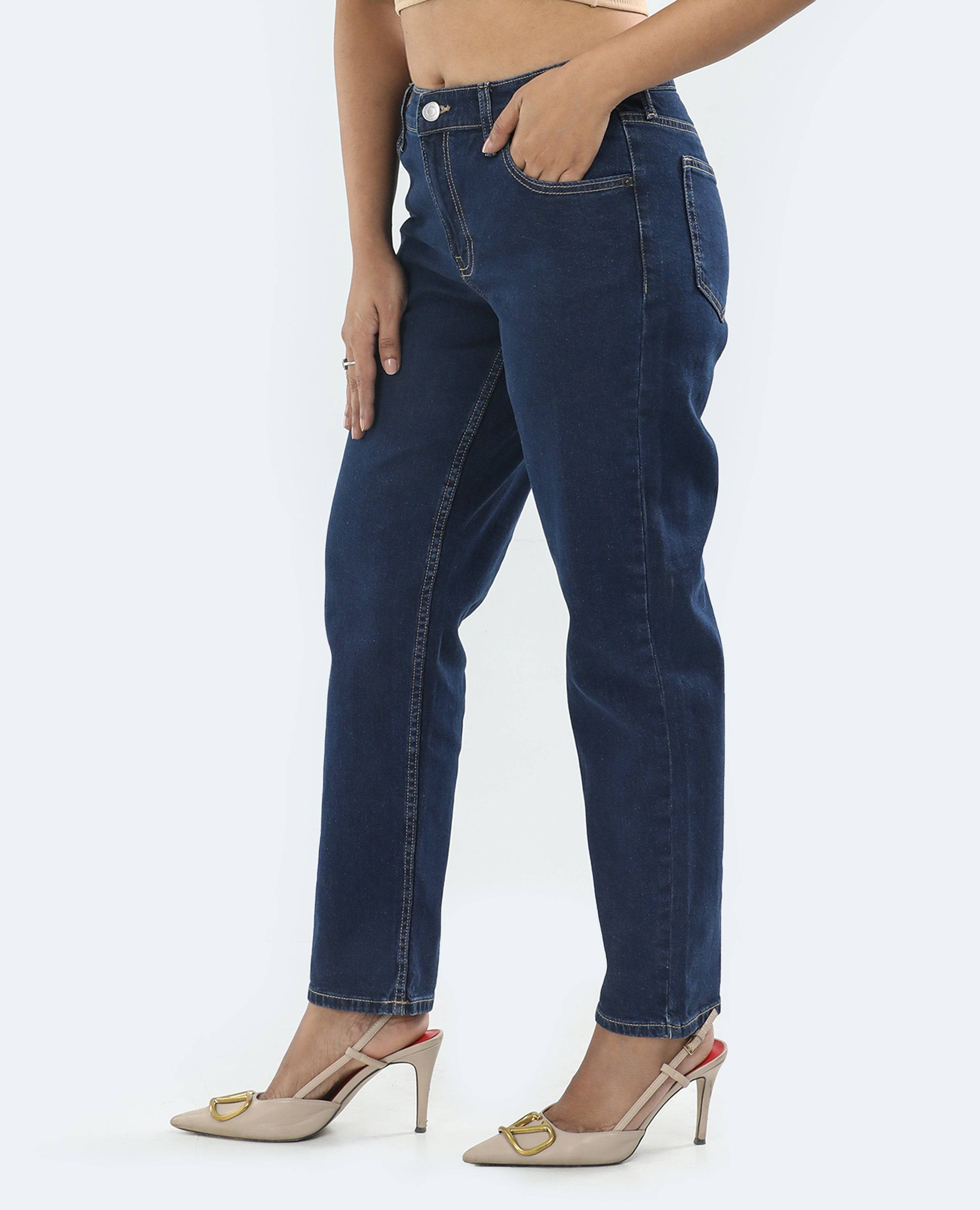 Wide_Leg_Jeans_for_Women_FineLook_Blue_color_left_side_picture