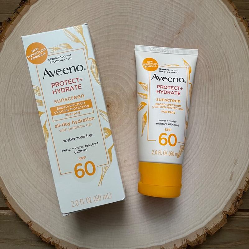 Aveeno Protect + Hydrate Sunscreen SPF 60 – 60ml | Buy 1 Get 1 Free Bundle