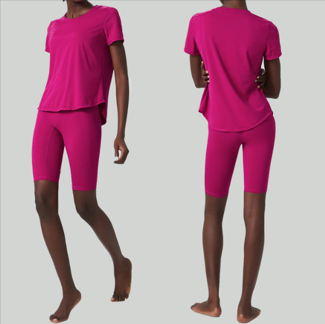 Womens Shirt and Shorts 2 pc Sports clothing set.