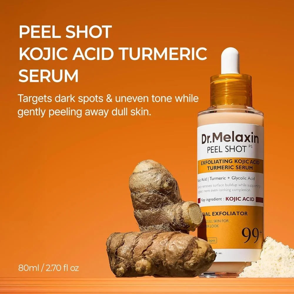 Dr. Melaxin Peel Shot Exfoliating Serum with Kojic Acid and Turmeric - 80ml