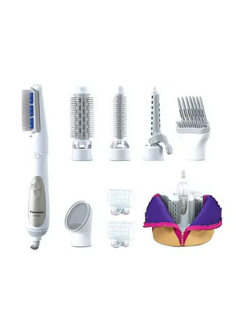 Panasonic Hair Styler EH-KA81 - Versatile Styling with 6 Attachments, 2 Hair Clips, Pouch