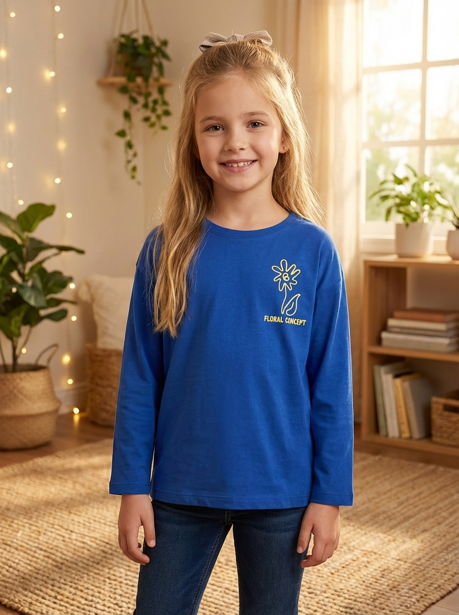 Girl’s Long Sleeve T-shirt - Finelook - 4-Piece Set