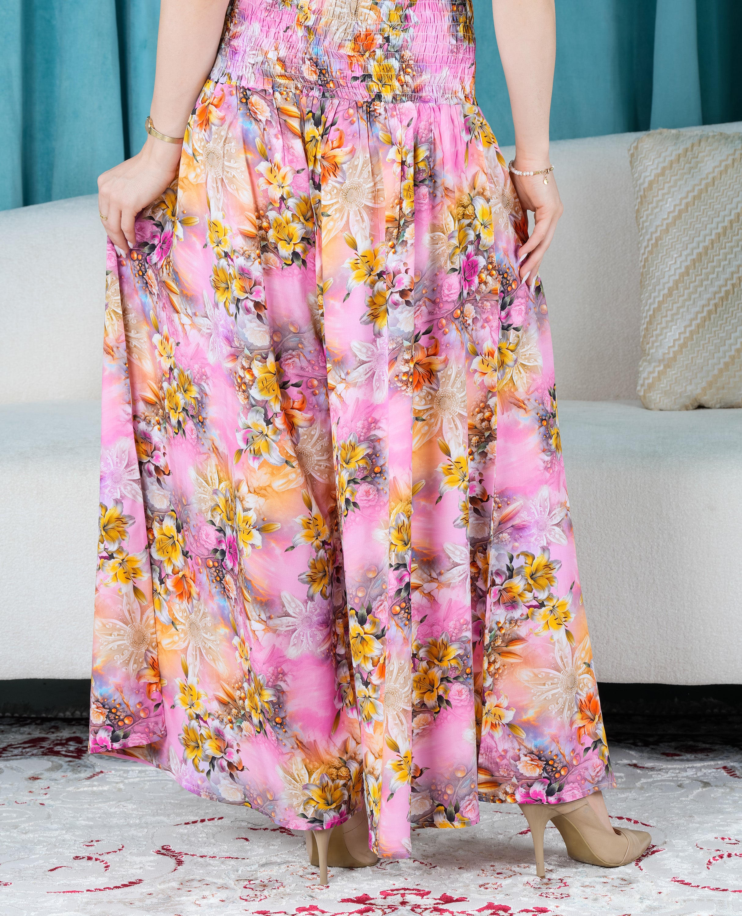 Summer Wide leg Floral Palazzo Pants 