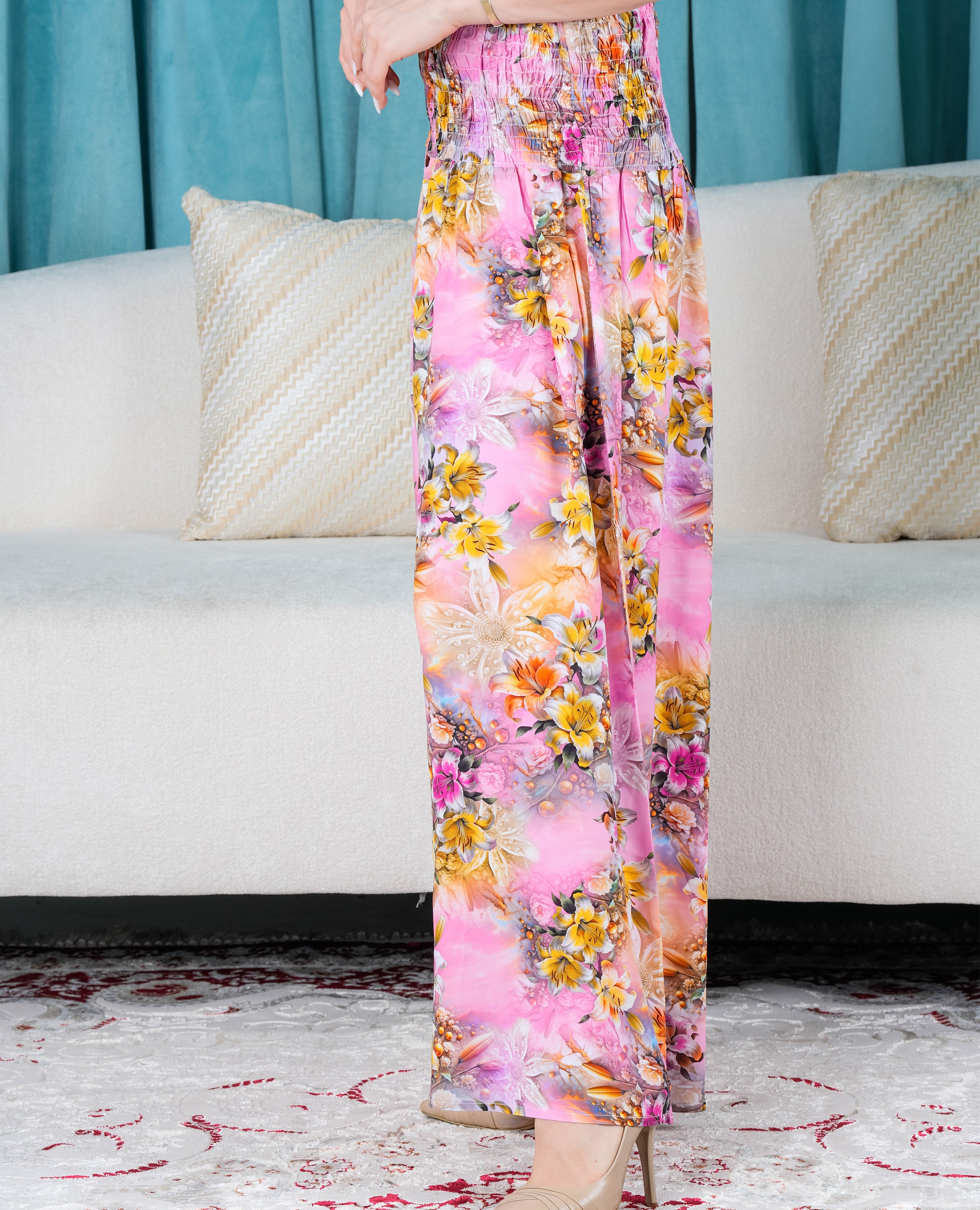 Summer Wide leg Floral Palazzo Pants 
