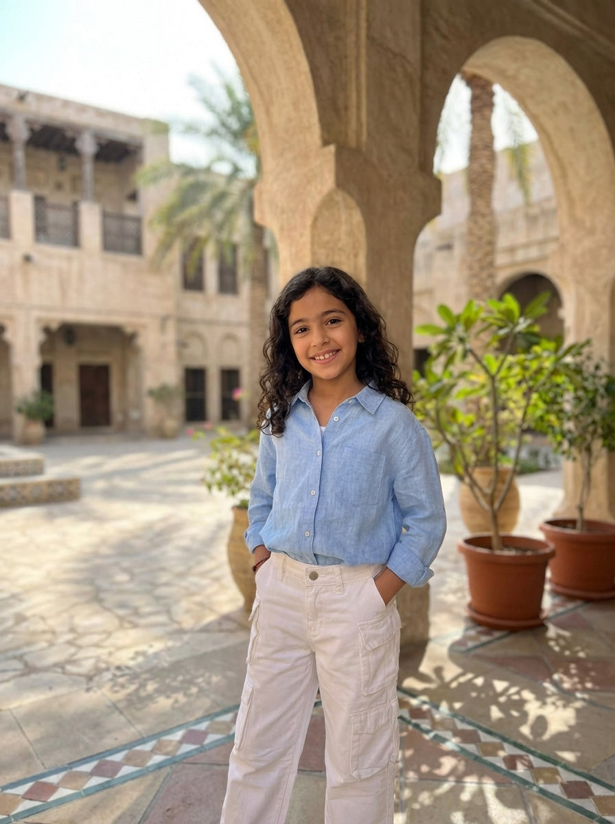 بنطلون كارغو للبنات بجيوب متعددة - ٩٨٪ قطن، ٢٪ إيلاستين | ملابس يومية أنيقة ومريحة