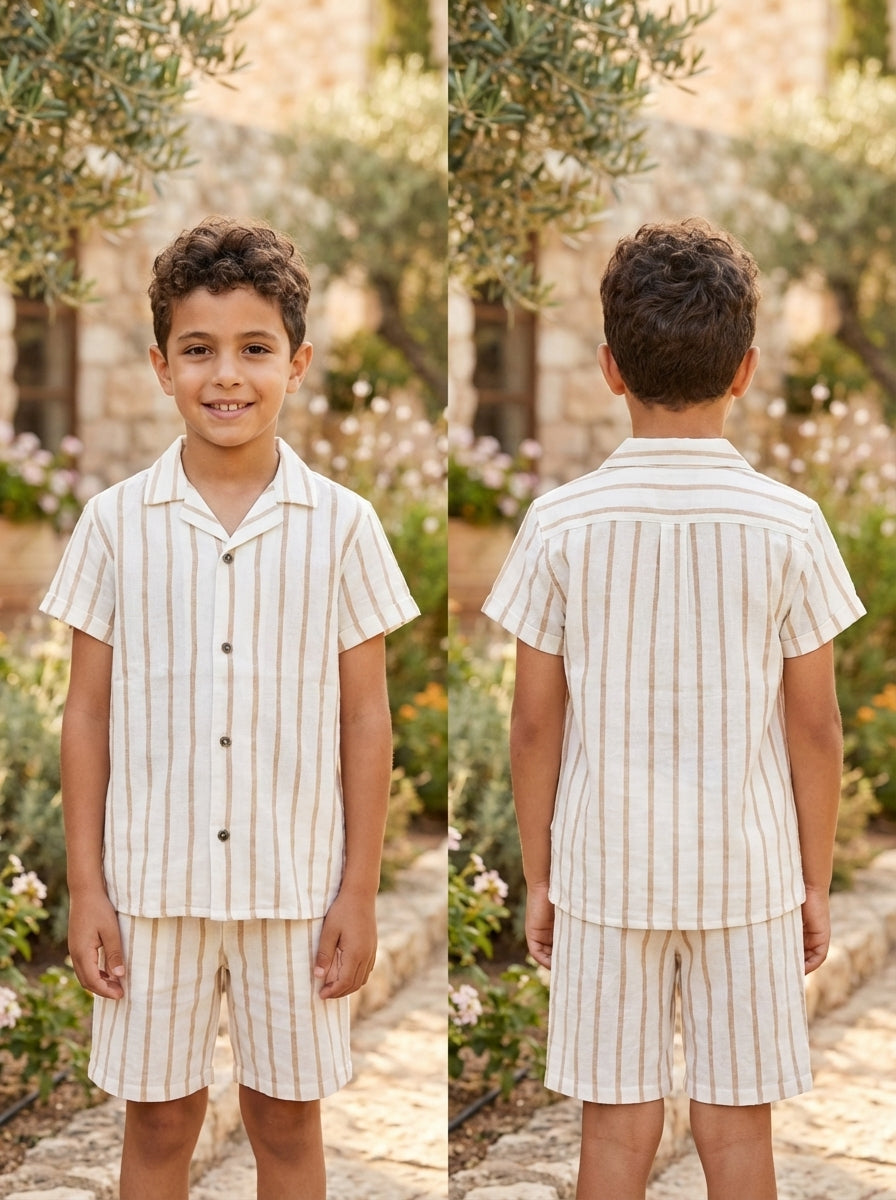 Boys Casual Shirt and Shorts 2 pc set