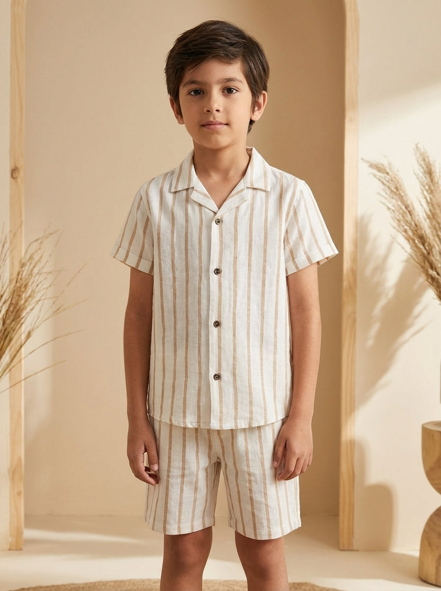 Boys Casual Shirt and Shorts 2 pc set