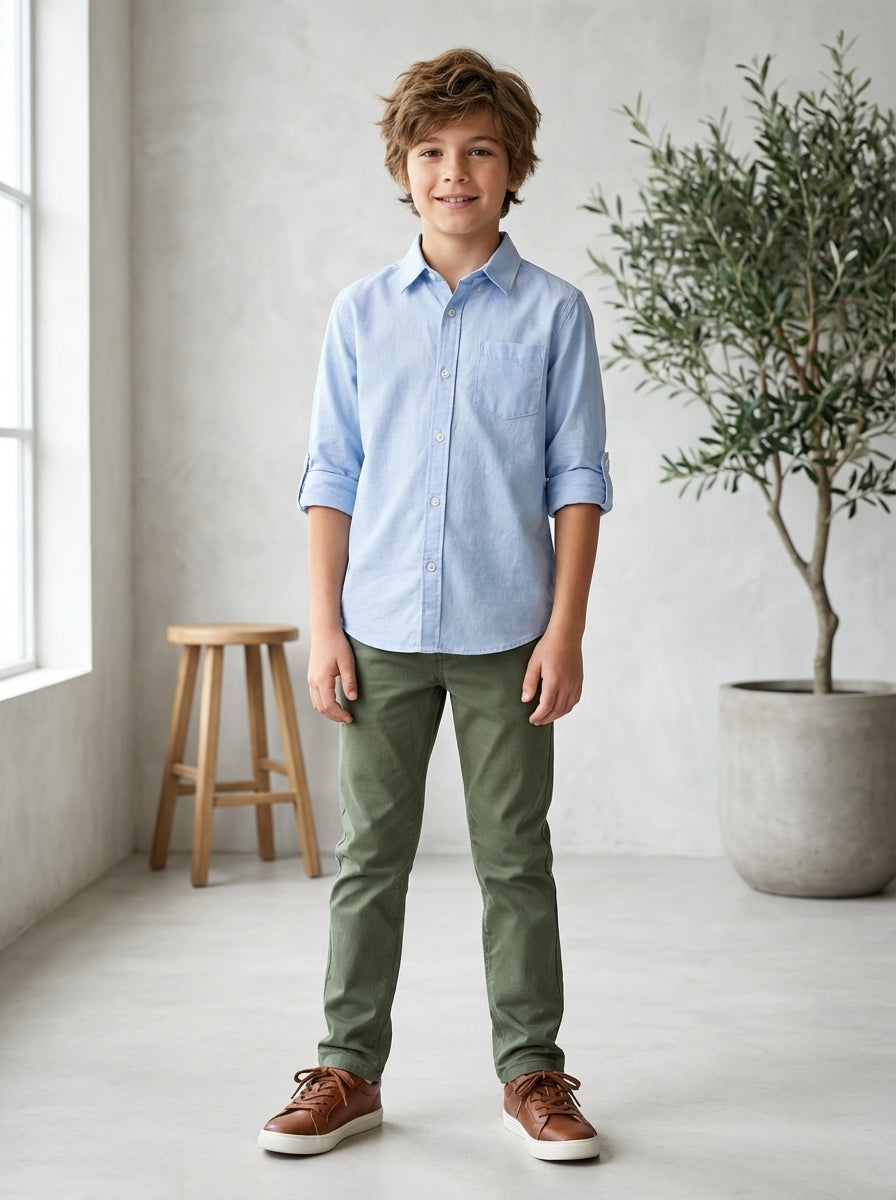 Boys Slim Fit Stretch Jeans – Comfortable Casual Pants for Kids