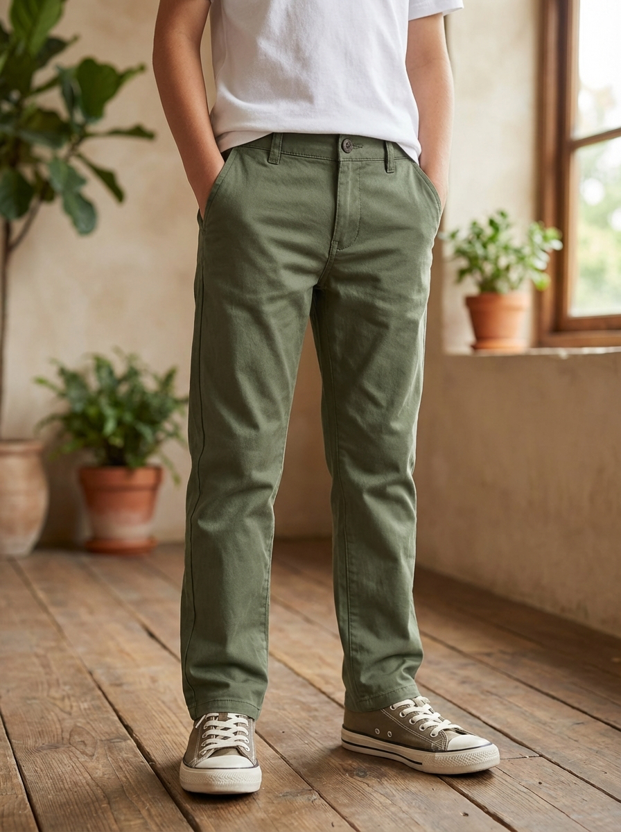 Boys Slim Fit Stretch Jeans – Comfortable Casual Pants for Kids