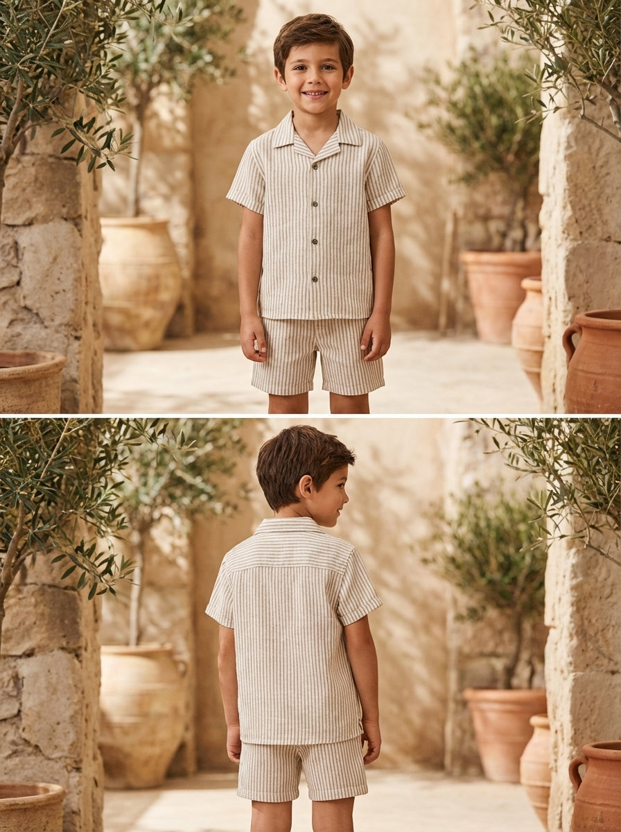 Boys Summer Shirt and Shorts 2 pc Set