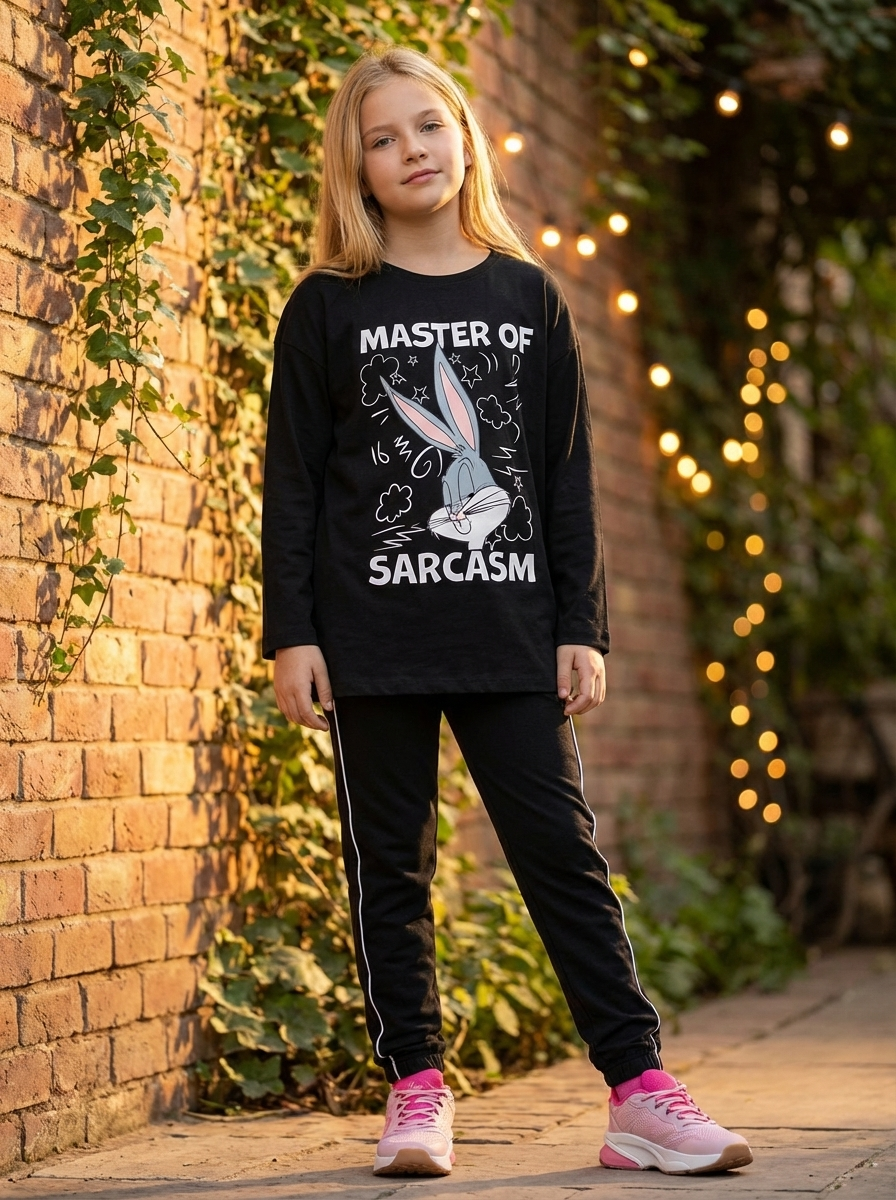 Girl's Looney Tunes Long Sleeve T-shirt & Bottom Set