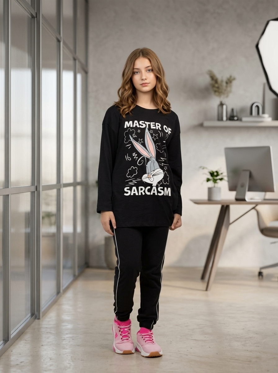 Girl's Looney Tunes Long Sleeve T-shirt & Bottom Set