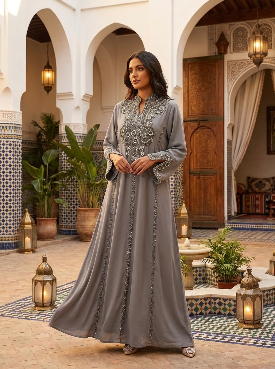 sachin and babi light blue dress Elegant Embroidered Modest Maxi Dress – Luxury Kaftan Style Evening & –  FineLook