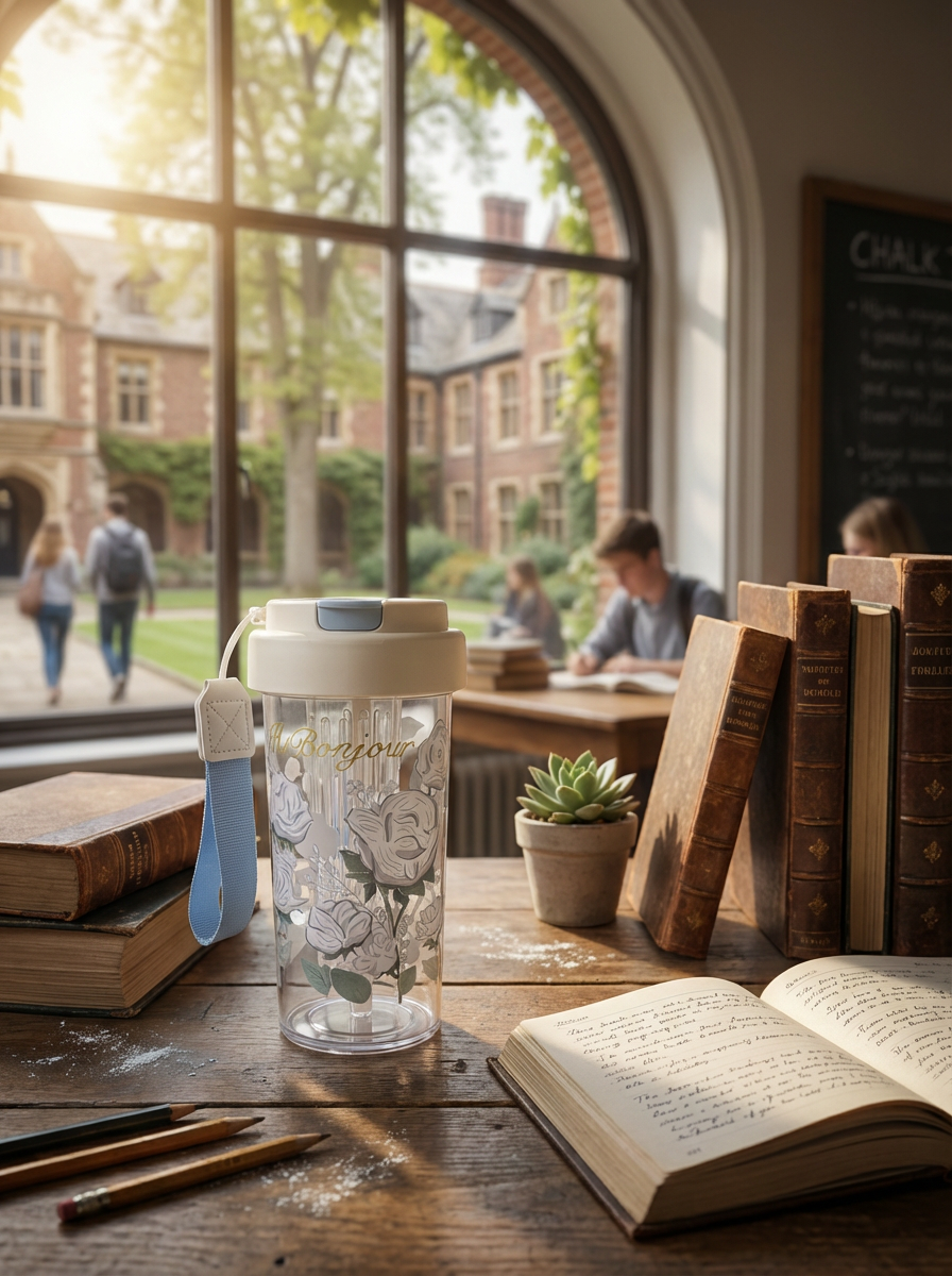 Floral Infuser Water Bottle with Straw & Strap – Leakproof Aesthetic Drink Bottle