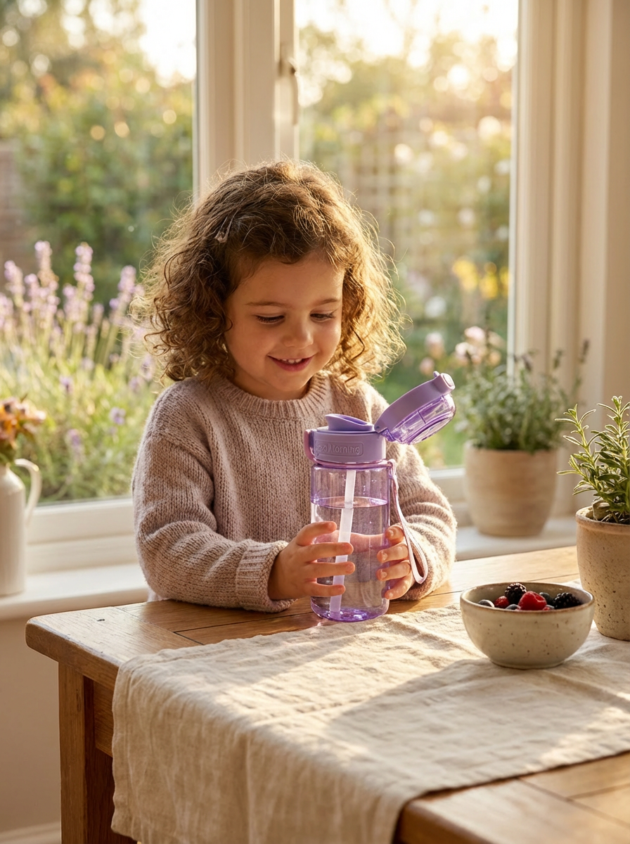 Water Bottle with Straw & Strap - 500 ml | Leakproof Portable Bottle – Fine Look