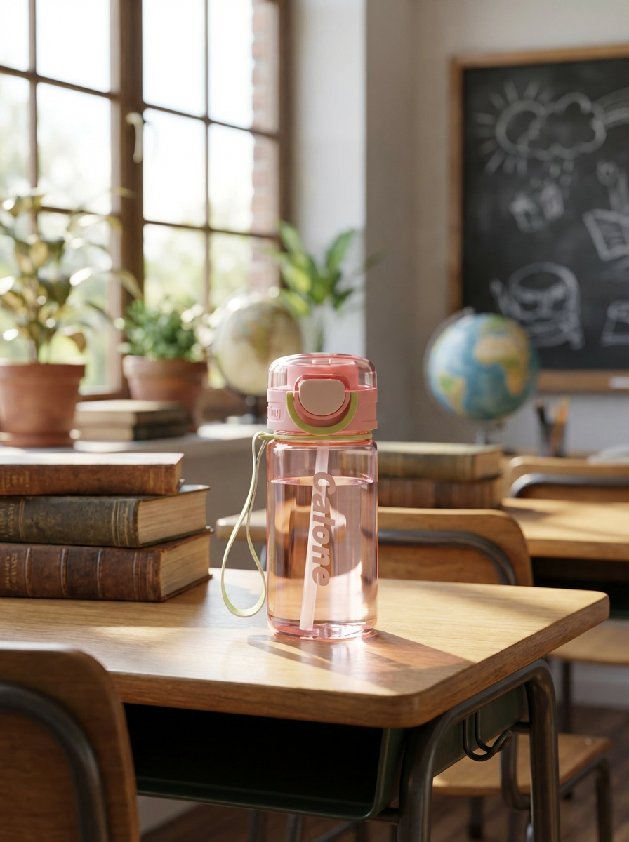 Water Bottle with Straw & Strap - 500 ml | Leakproof Portable Bottle – Fine Look