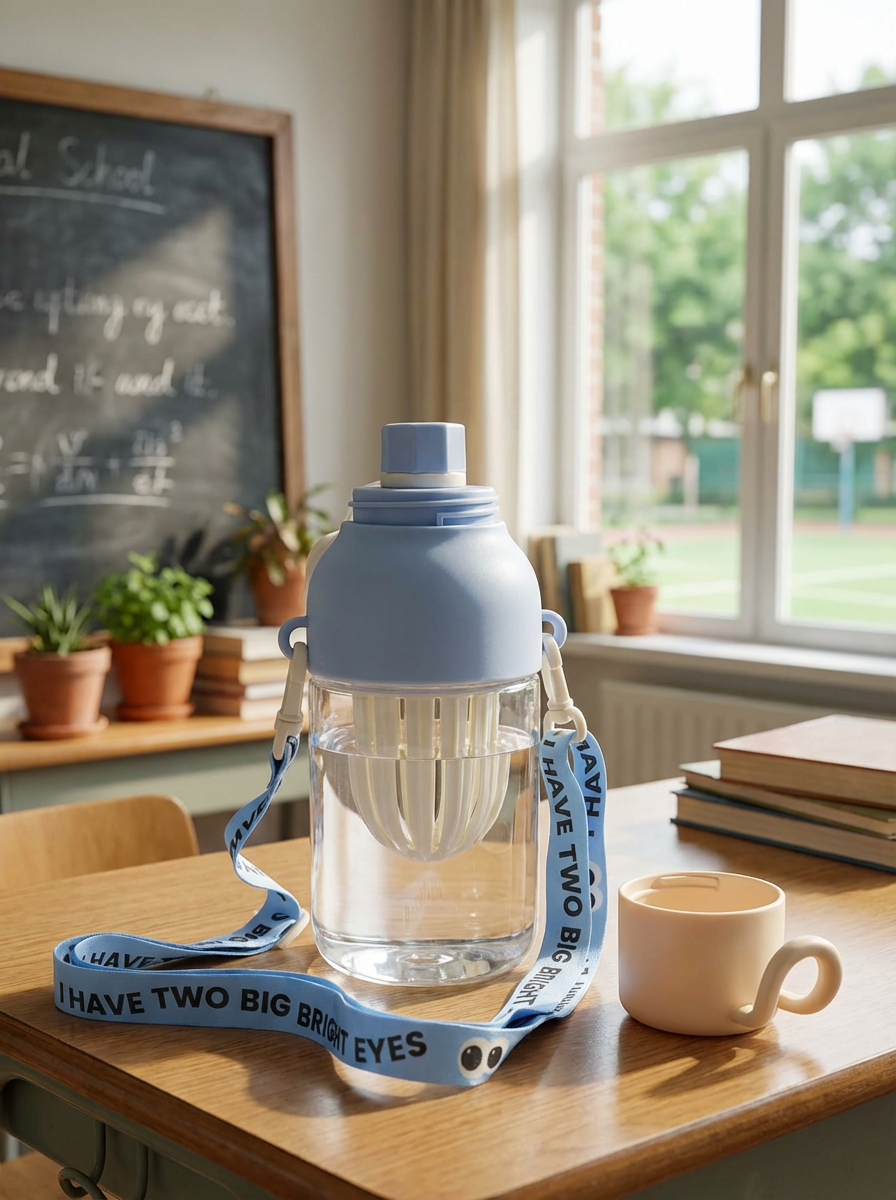 Portable Infuser Water Bottle with Cup Lid - 480 ml