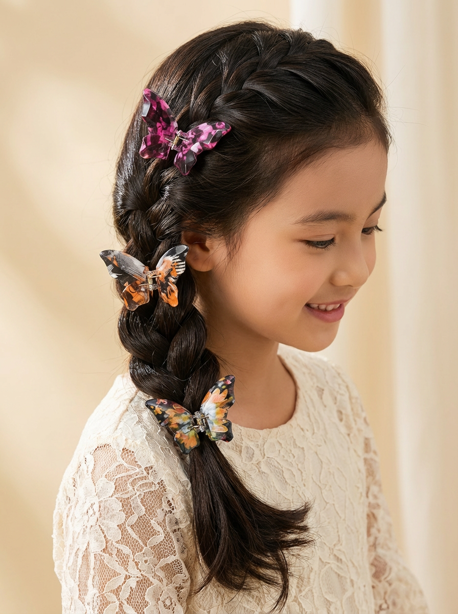 Vibrant Butterfly Hair Claw Clips | Trendy Acetate Patterned Hair Accessories