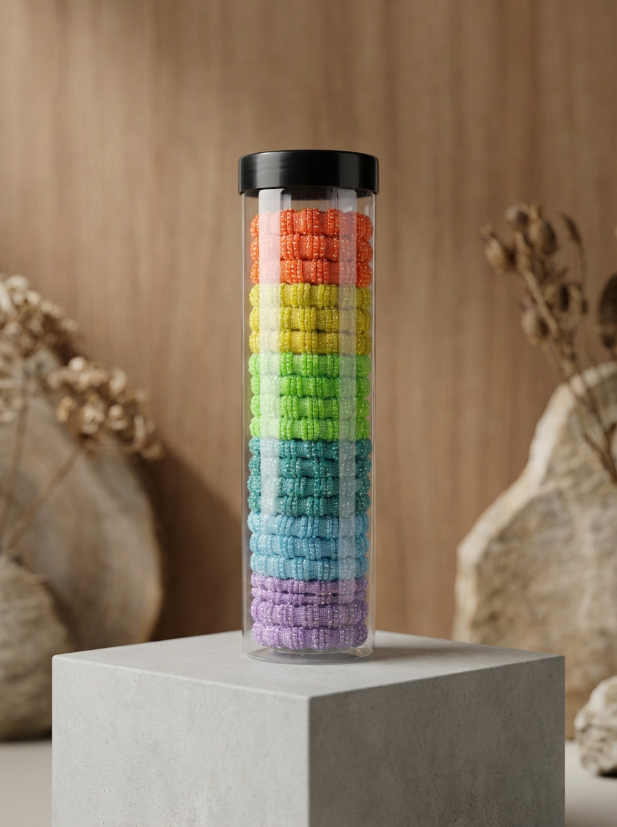 Multi Color Hair Scrunchies Set – Soft Elastic Hair Ties for All-Day Hold