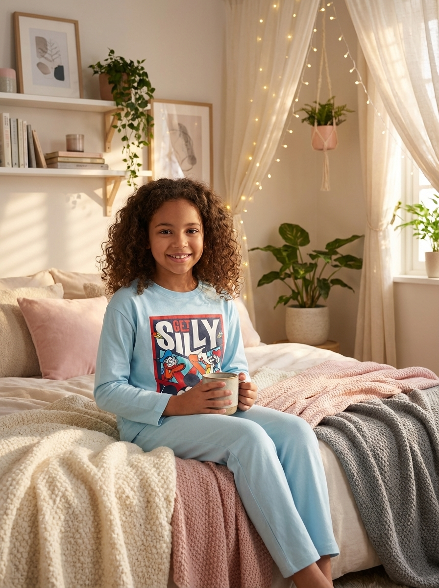 Girl's Micky Long Sleeve T-shirt & Bottom Set