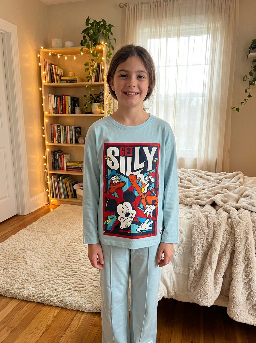 Girl's Micky Long Sleeve T-shirt & Bottom Set
