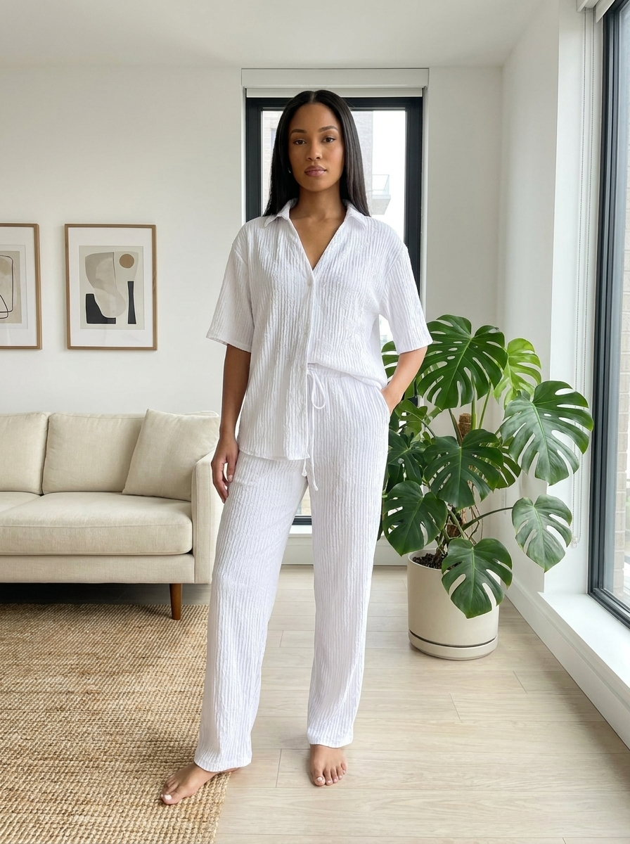 Women's Grey Printed Co-ord Set with Shirt and Trousers