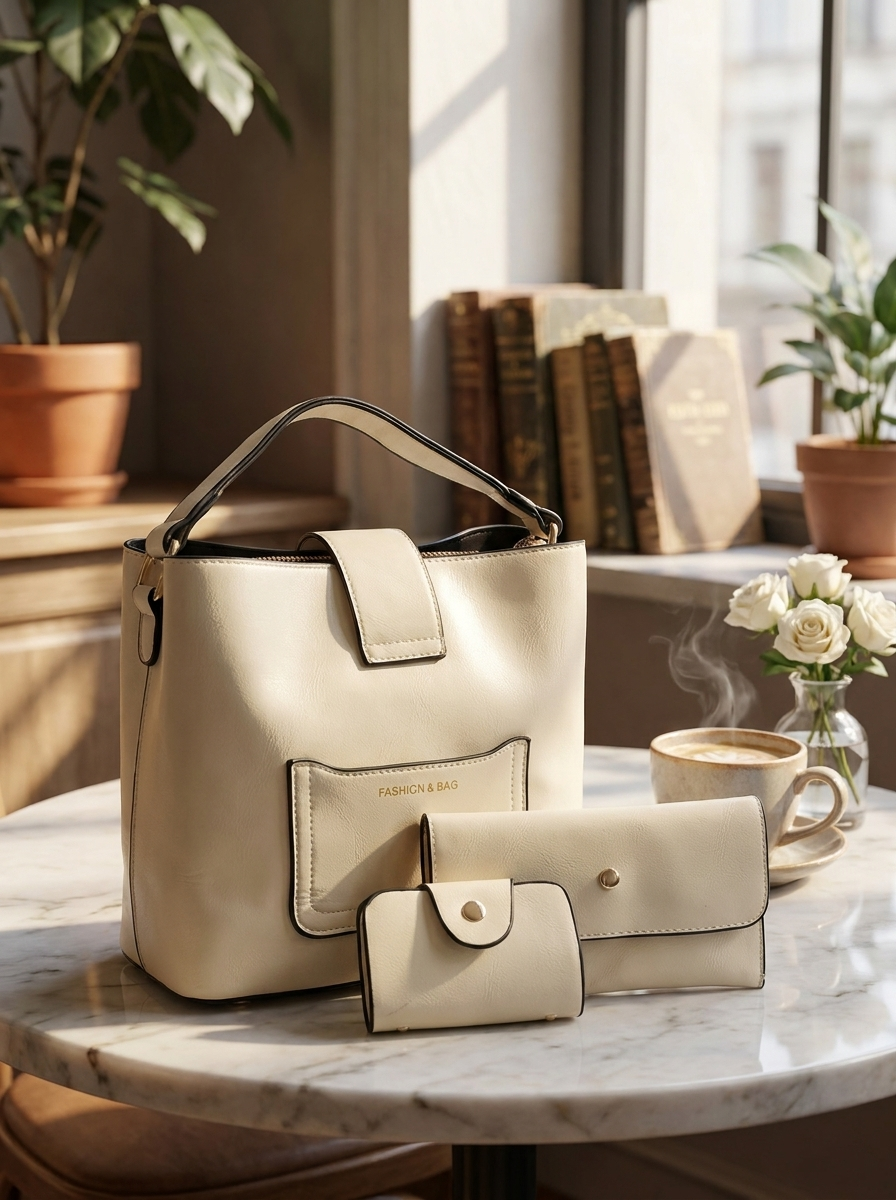 Luxe Leather Handbag Set