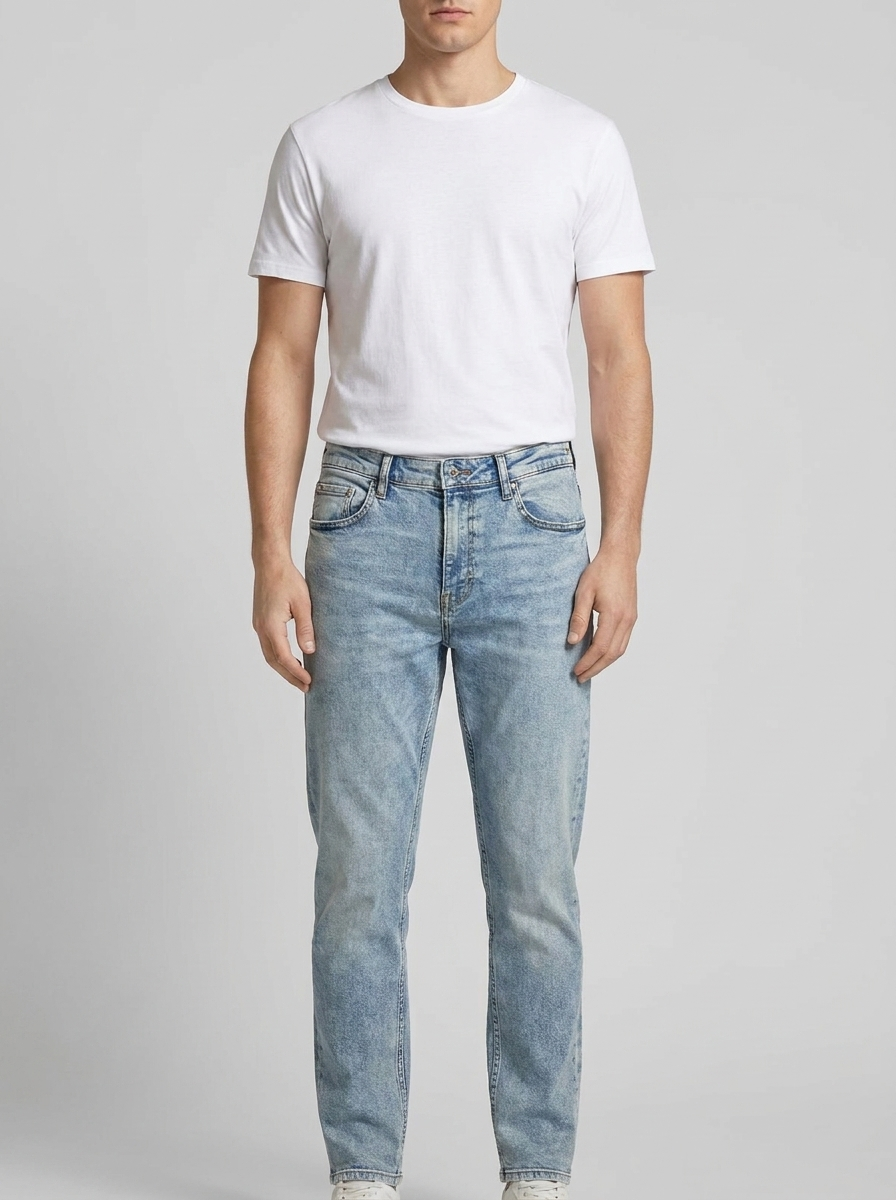 Men’s Premium Straight-Leg Stretch Jeans - Finelook
