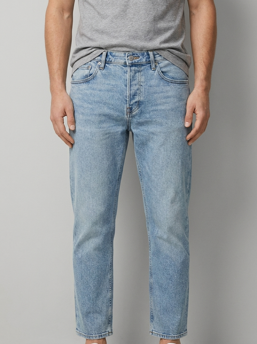Men’s Premium Straight-Leg Stretch Jeans - Finelook