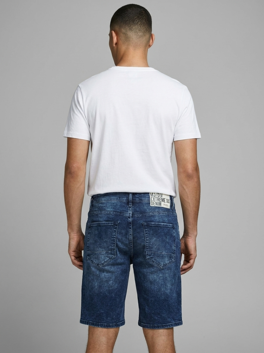 Men’s Slim Fit Denim Shorts - Finelook