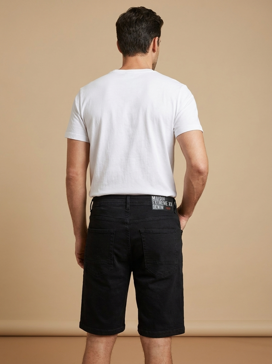 Men’s Slim Fit Denim Shorts - Finelook