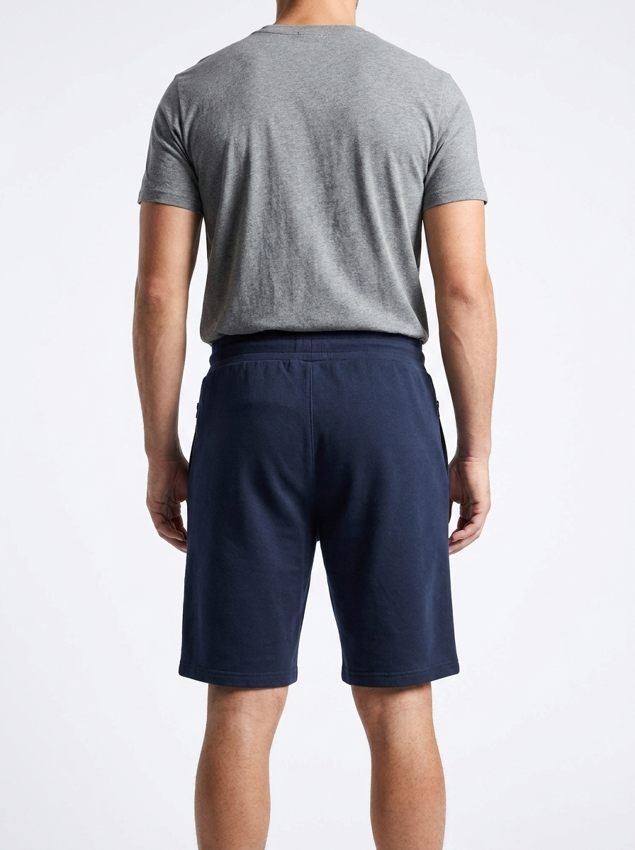 Men’s Jersey Sweat Shorts – Secure Zip Pockets – Adjustable Drawstring Waist