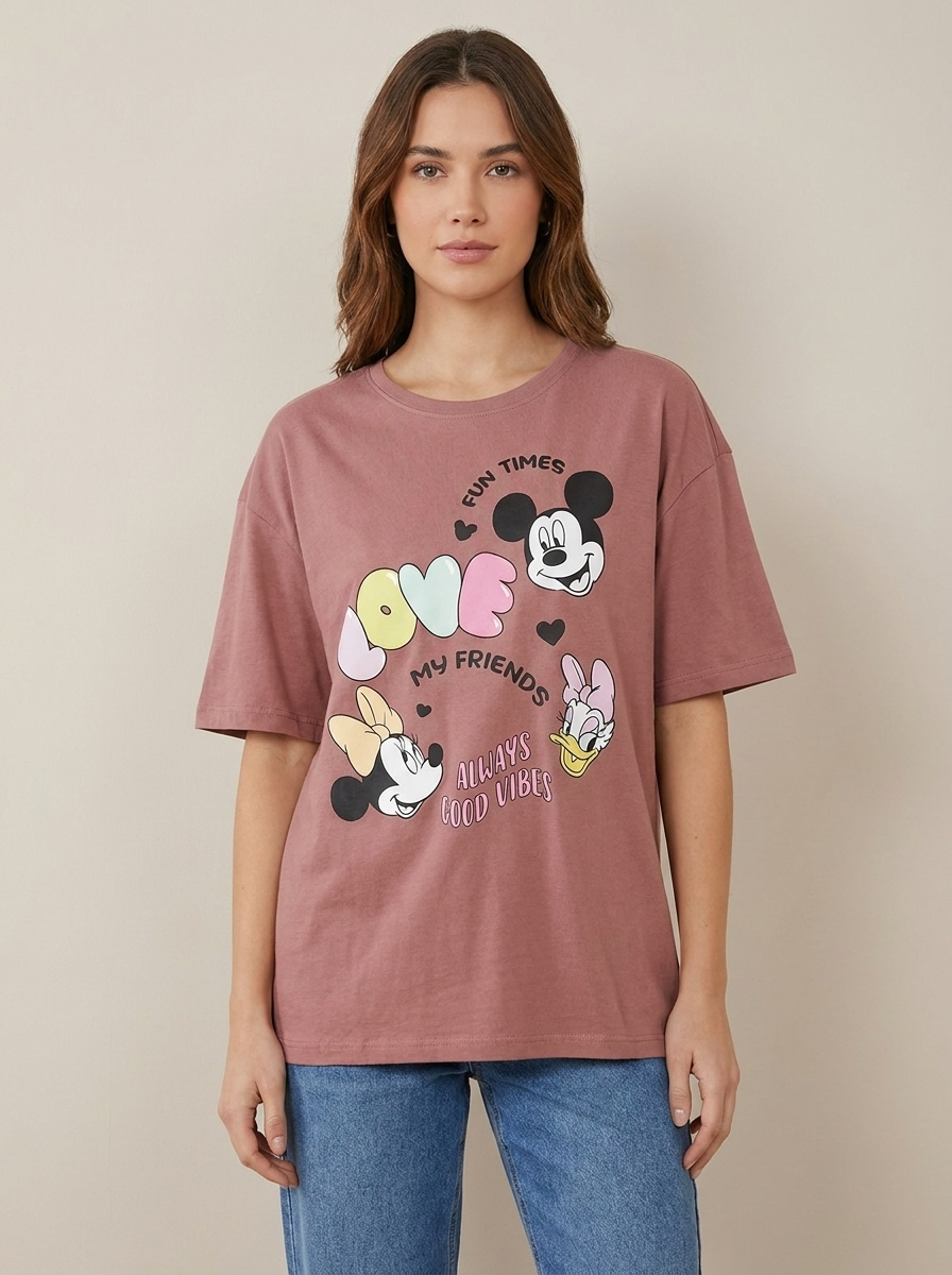 Women's 4-Piece Graphic T-Shirt Set – Oversized 4 Colors T-Shirts