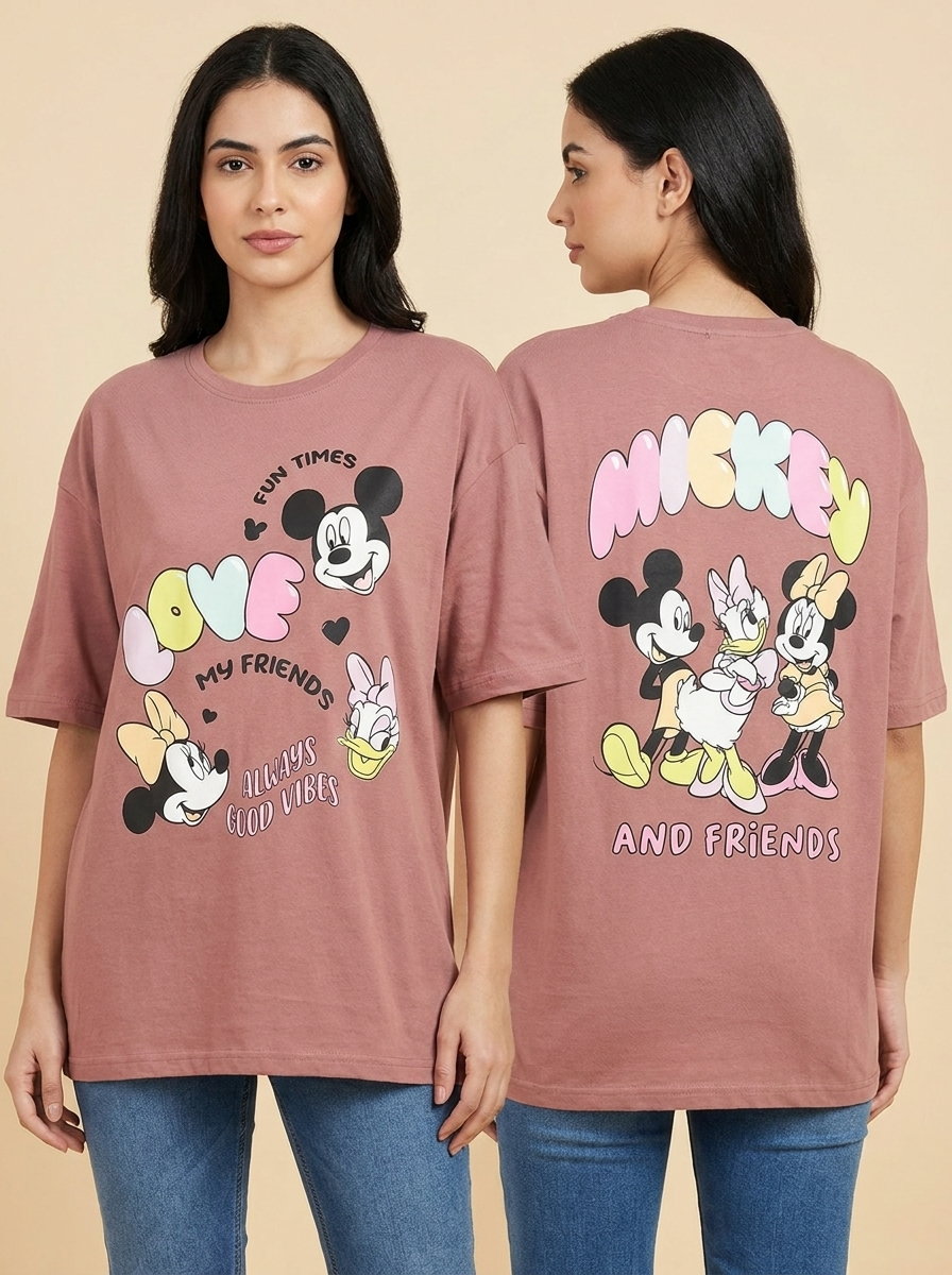 Women's Disney Mickey & Friends Oversized Graphic Tee